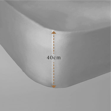 Luxury 500 thread count Egyptian Cotton sateen 40cm deep fitted sheet